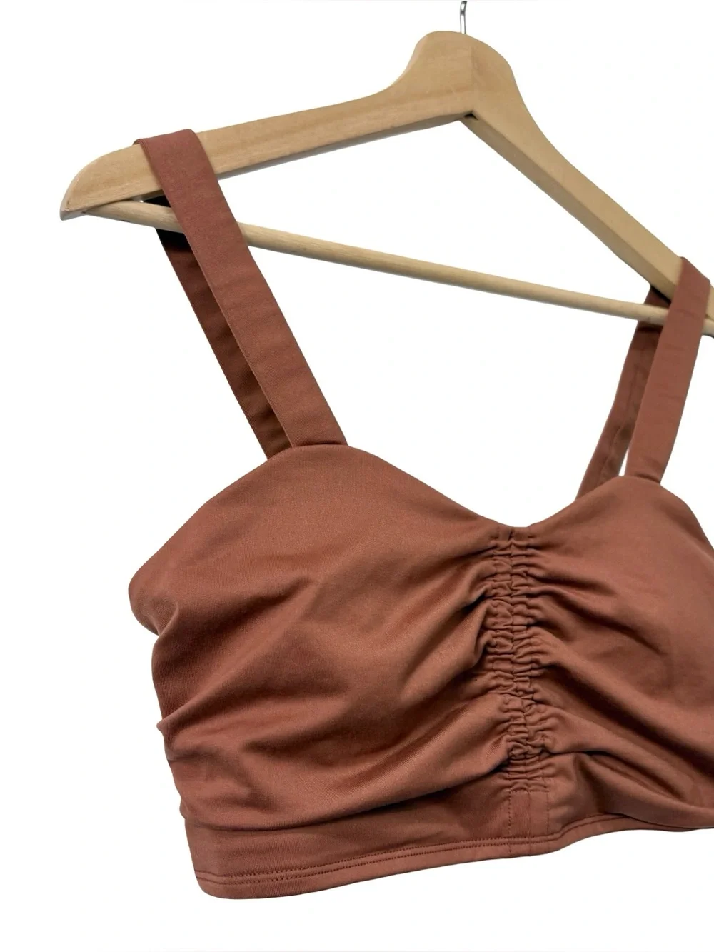 Alo Yoga Airbrush Cinch Bra rust color Size Large